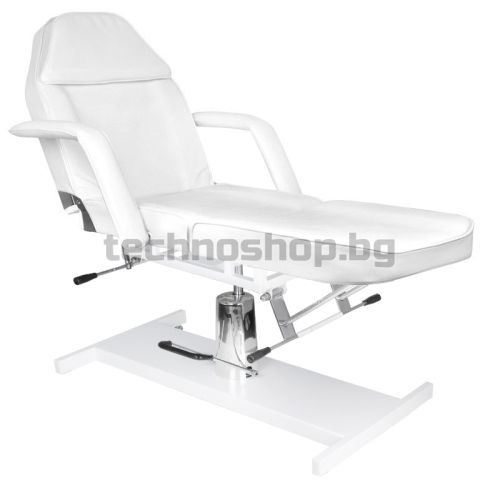 Хидравличен козметичен стол - бял Basic 210