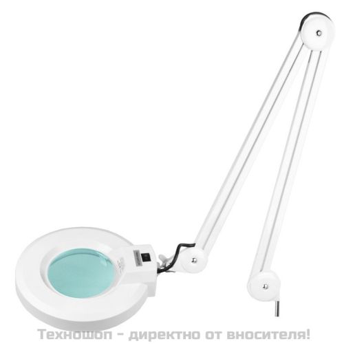 Лампа лупа + поставка - бяла S4