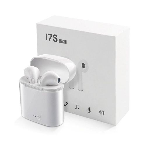 Безжични Bluetooth слушалки i7 S TWS с Power Bank кутия, Бял