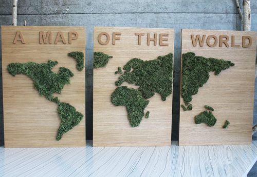 "A MAP OF THE WORLD" - пано от Скандинавски полярен мъх 