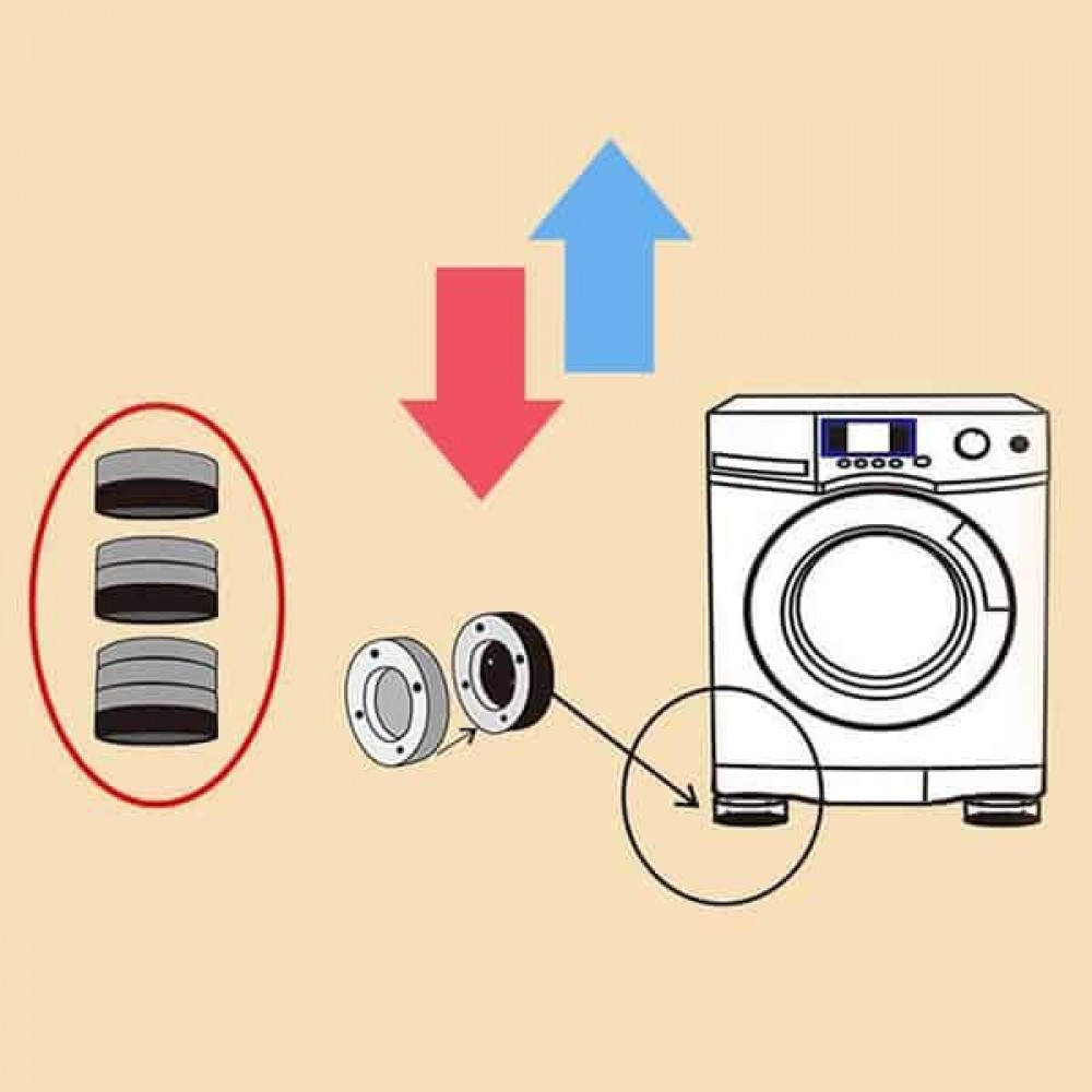 Комплект 4 антивибрационни крачета – за пералня, сушилня, хладилник