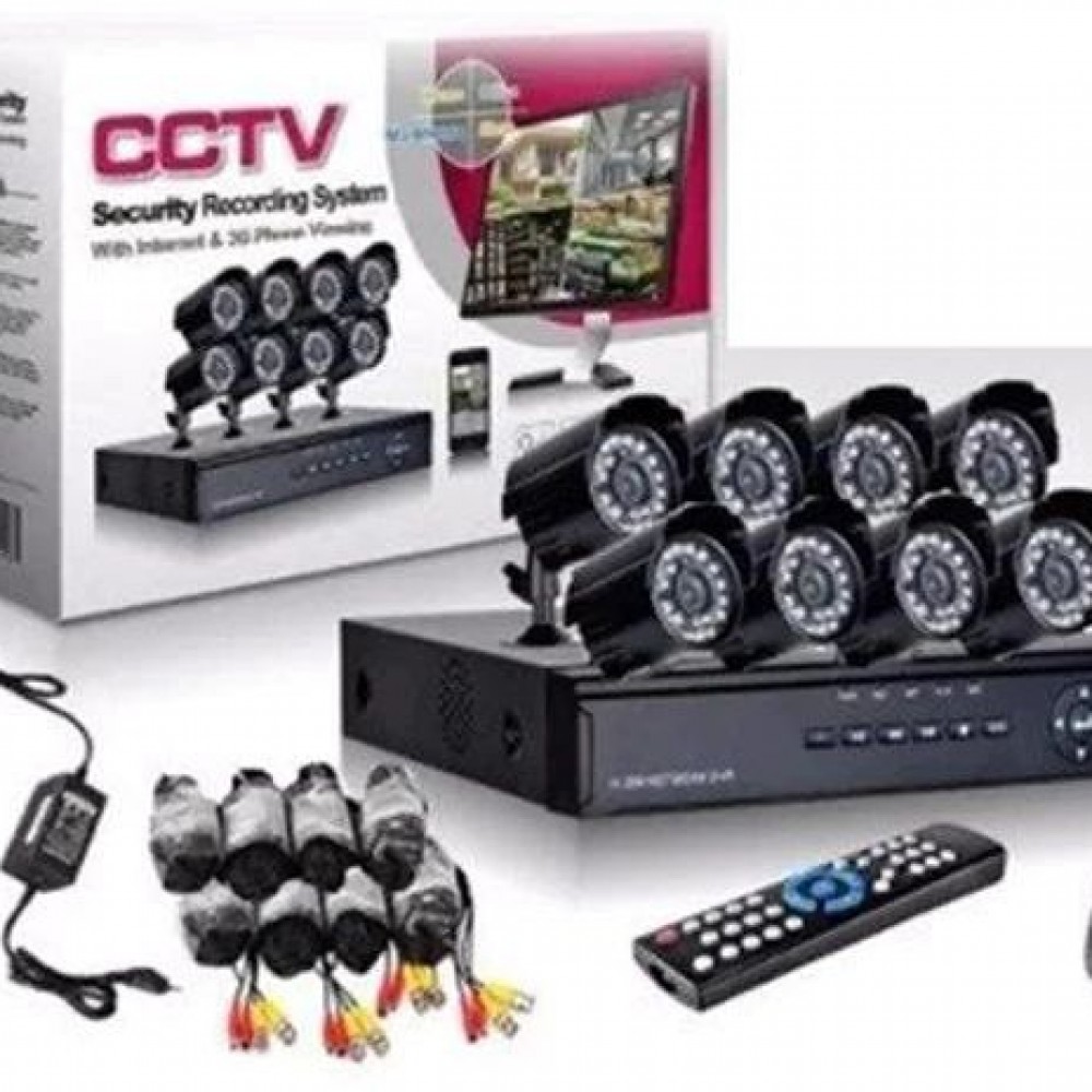 Комплект 8 камери + DVR, CCTV