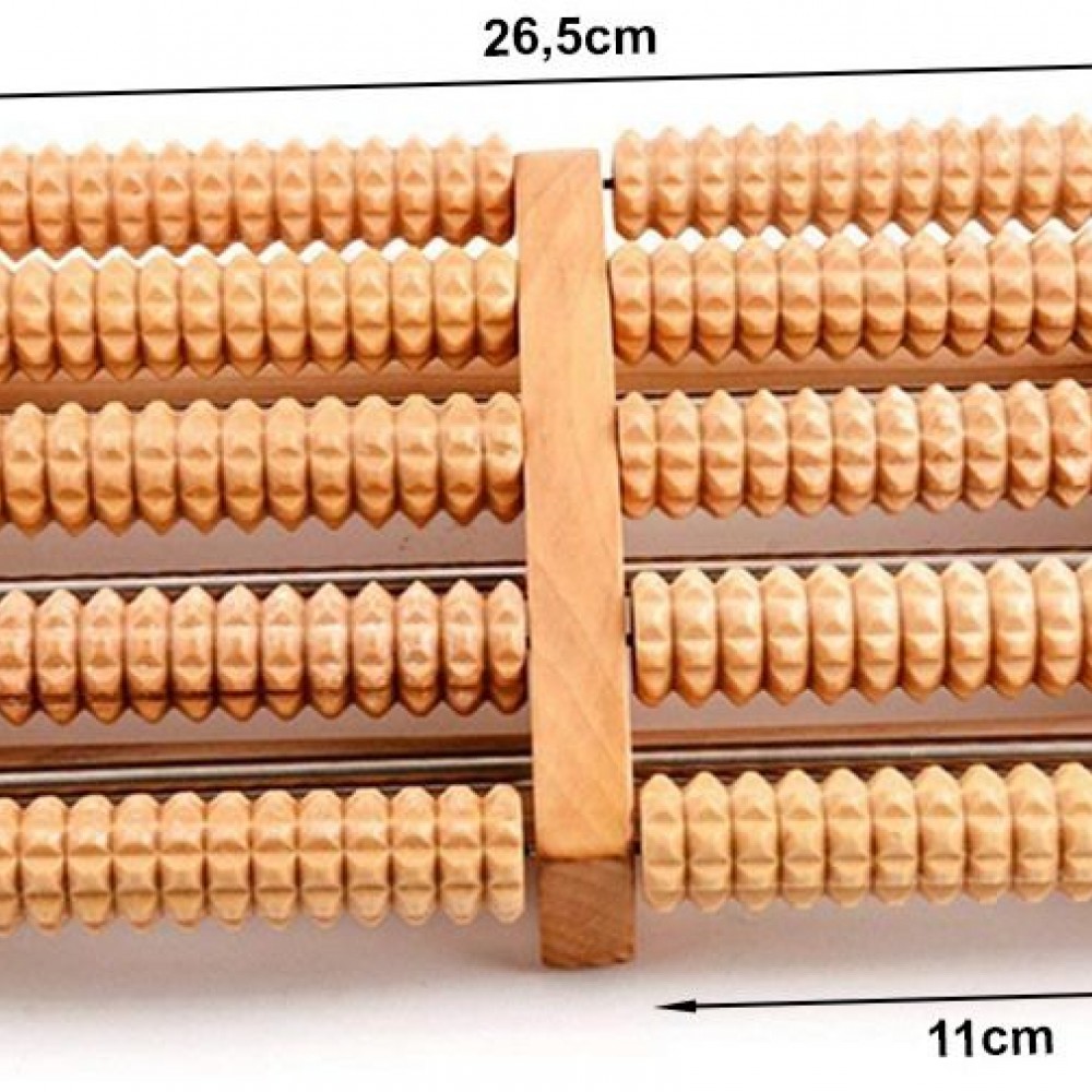 Традиционен ролков масажор за крака от дърво