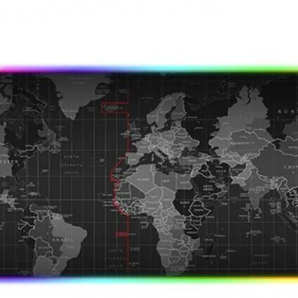 Светеща подложка за лаптоп RGB-1 – Карта на света – 80х30 см.