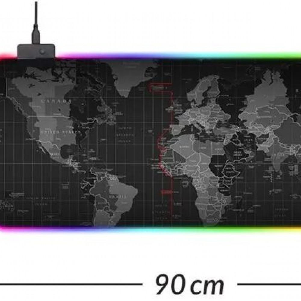 Светеща подложка за лаптоп RGB-1 – Карта на света – 80х30 см.