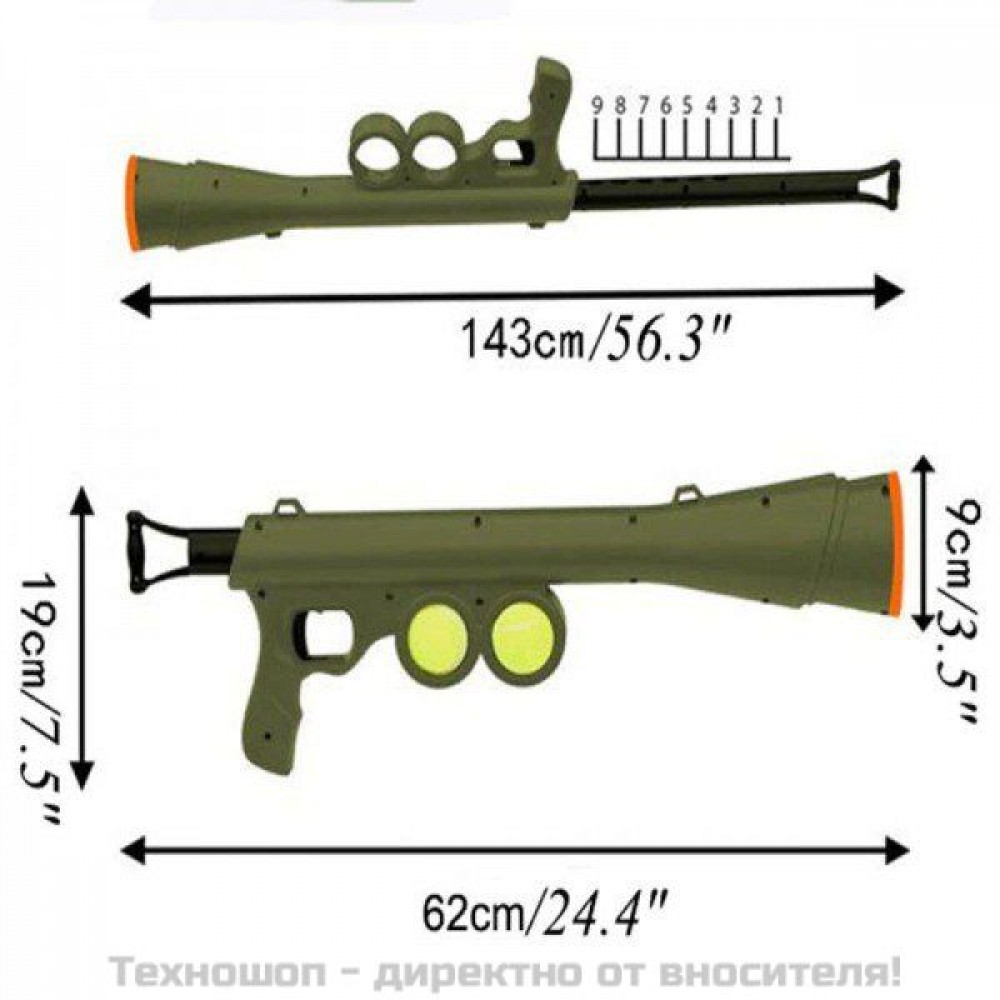 Базука за автоматично изстрелване на тенис топки