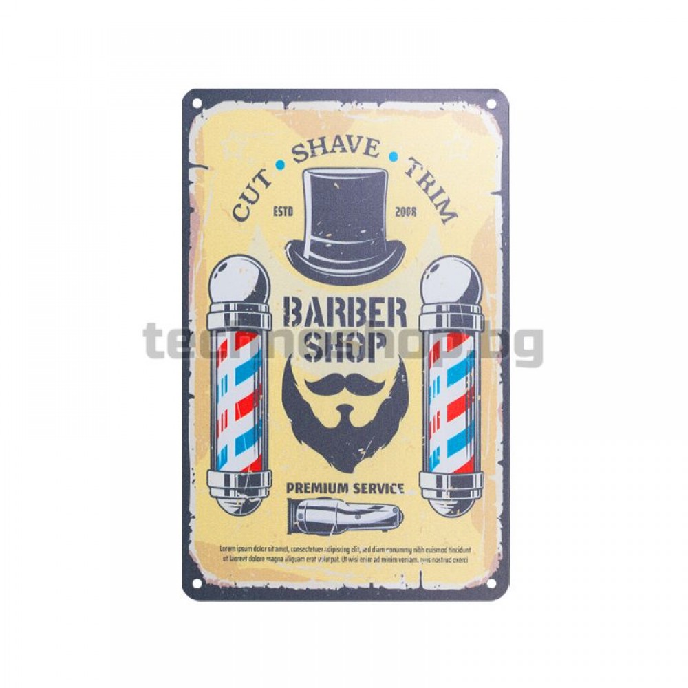 Декоративна дъска за бръснар California Barber Only For Man - B018