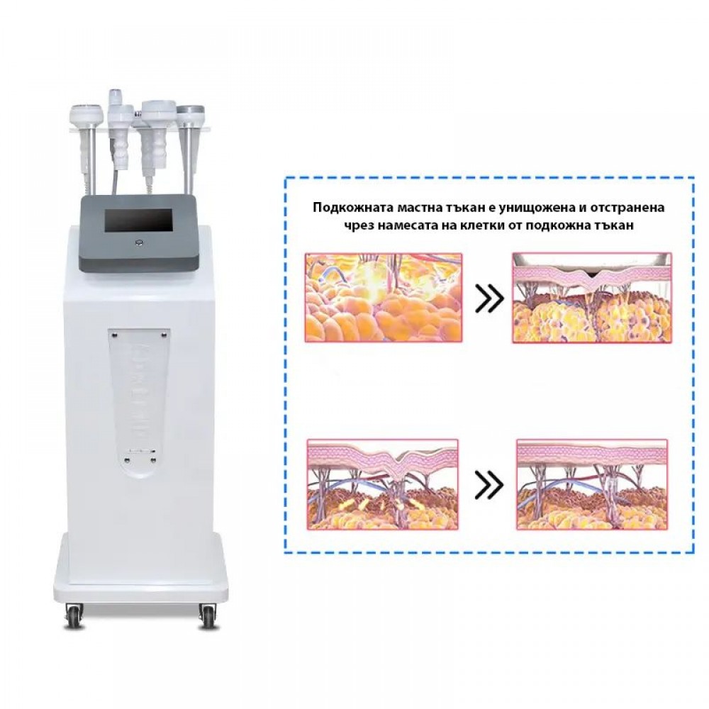 Професионален апарат за кавитация, RF, вакуум и електростимулация