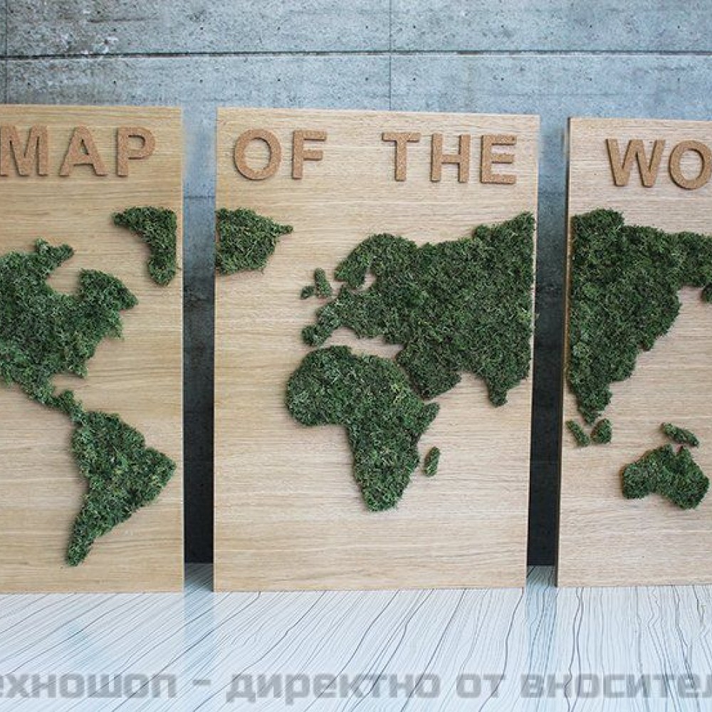 "A MAP OF THE WORLD" - пано от Скандинавски полярен мъх