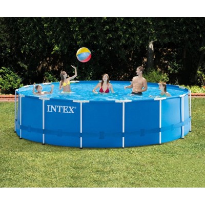 Сглобяем басейн INTEX Metal Frame с филтърна помпа, 457 х 122 см.