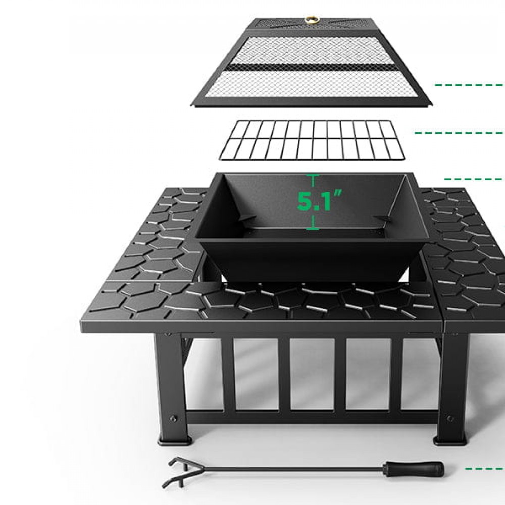 Нова 3в1 маса 'Fire Pit' - BBQ, камина, ледарка