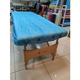 Еднократни чаршафи за масажна кушетка с ластик- син