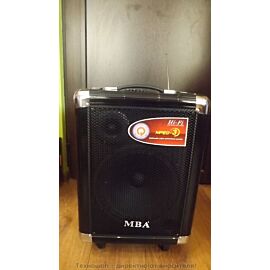 "MBA S-10 + " - КАРАОКЕ ТОНКОЛОНА С РАДИО. С БЕЗЖИЧЕН МИКРОФОН