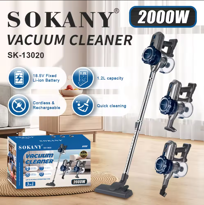 Права акумулаторна прахосмукачка Sokany SK-13020, 3в1 – снимка 3
