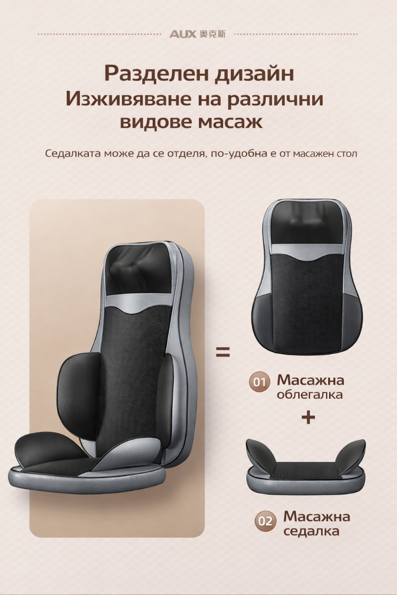 Шиацу масажираща седалка с инфрачервено нагряване – снимка 12