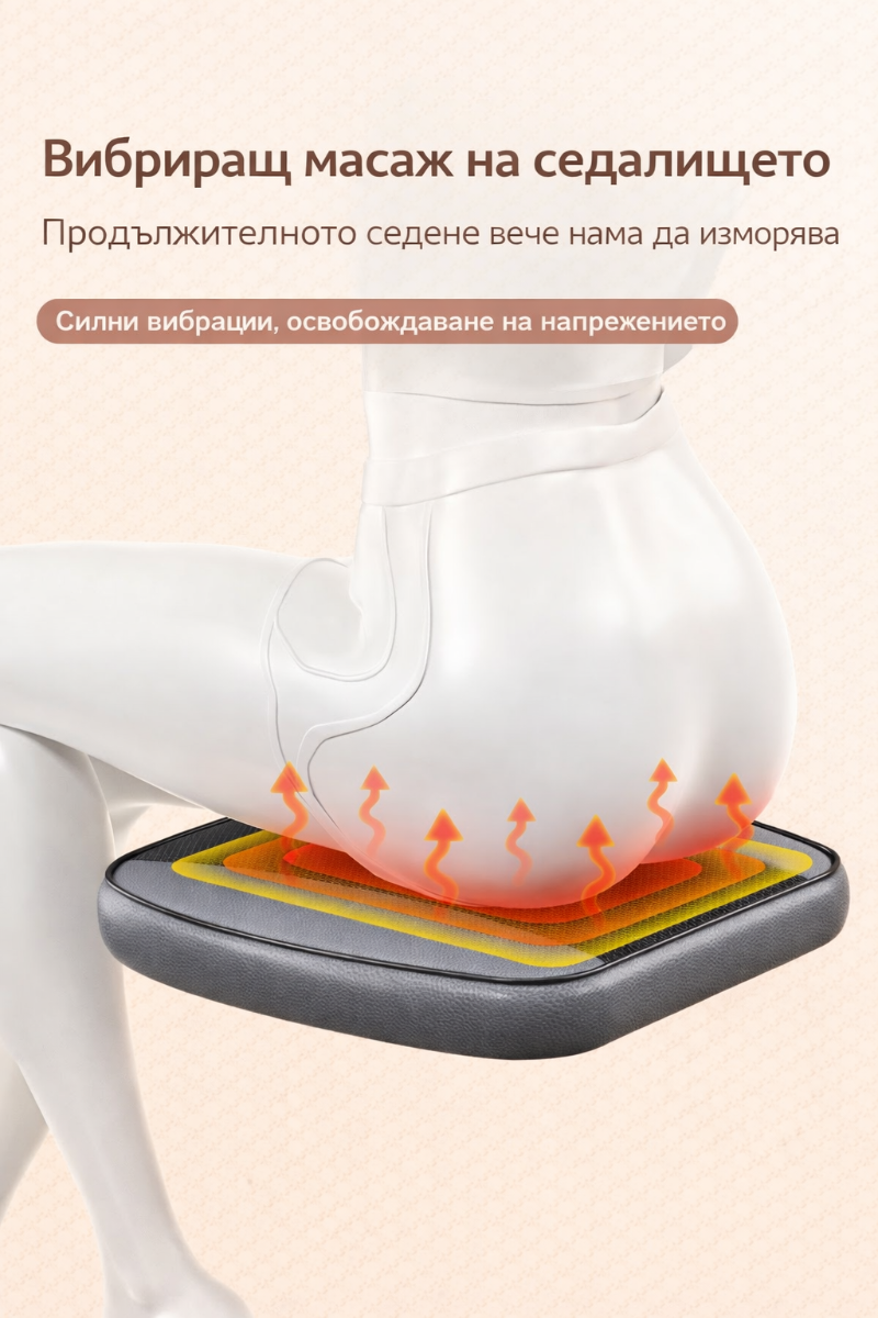 Шиацу масажираща седалка с инфрачервено нагряване – снимка 7