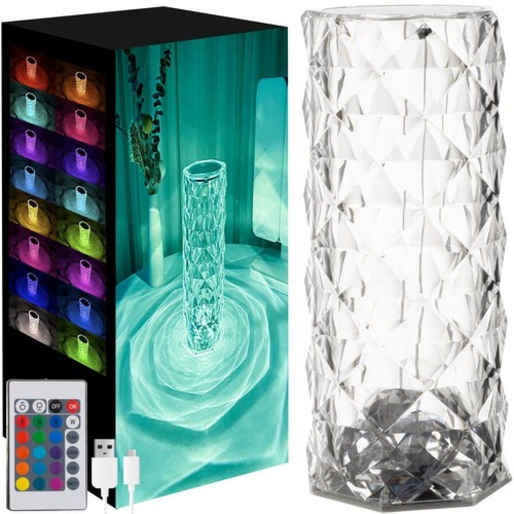 LED кристална настолна лампа – снимка 2
