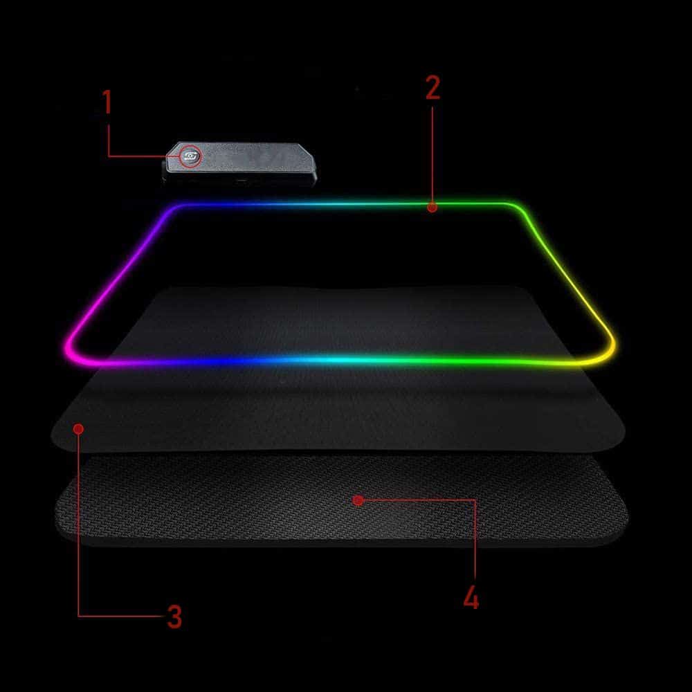 Осветителна RGB подложка за мишка – снимка 2