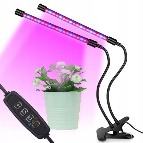 UV лампа за отглеждане на растения с 2 гъвкави крака – 40W – снимка 3