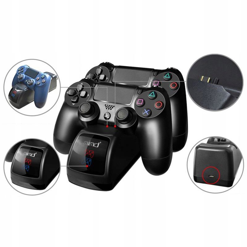 Стойка и зарядно за PS4 джойстици (dualshock), модел P4 – снимка 4