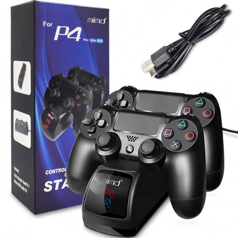 Стойка и зарядно за PS4 джойстици (dualshock), модел P4 – снимка 5