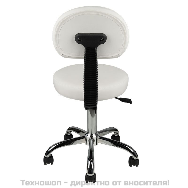 Козметичен стол с облегалка - бял AM-9934 – снимка 4