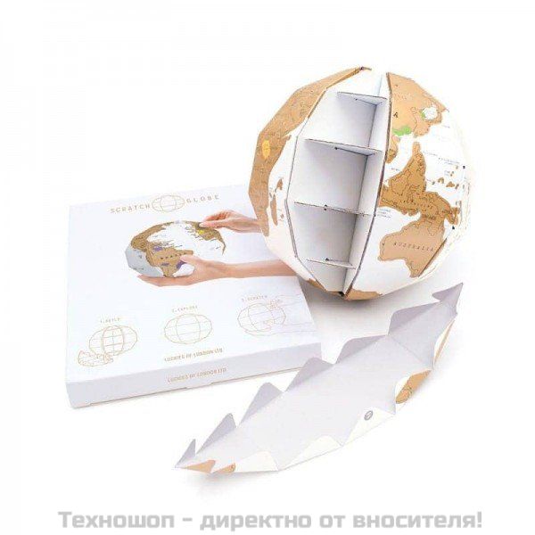 3D скреч карта Глобус тип пъзел – снимка 2