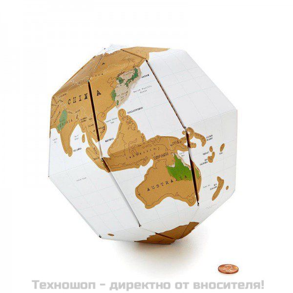 3D скреч карта Глобус тип пъзел – снимка 3