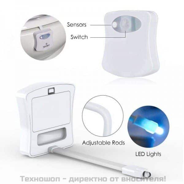 LED Осветление за тоалетна със сензор за движение - toilight – снимка 2