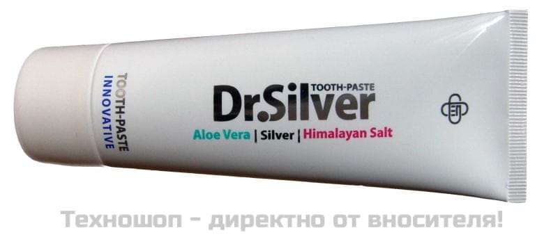ИНОВАТИВНА ПАСТА ЗА ЗЪБИ "Dr.Silver"- с Алое вера, Сребърни йони и Хималайска сол