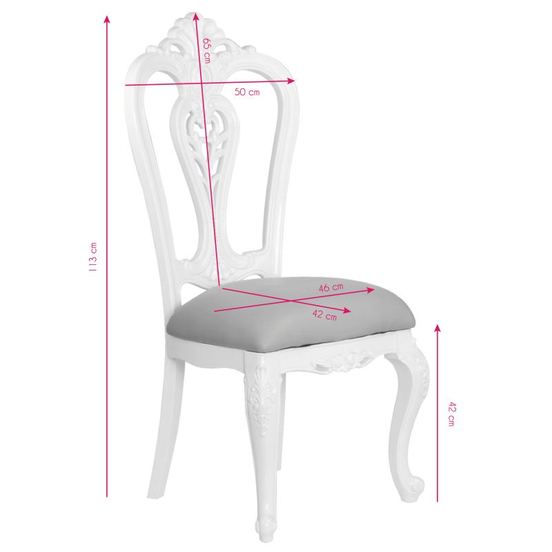 Козметичен стол - сив Azzurro STYL 6160 – снимка 5