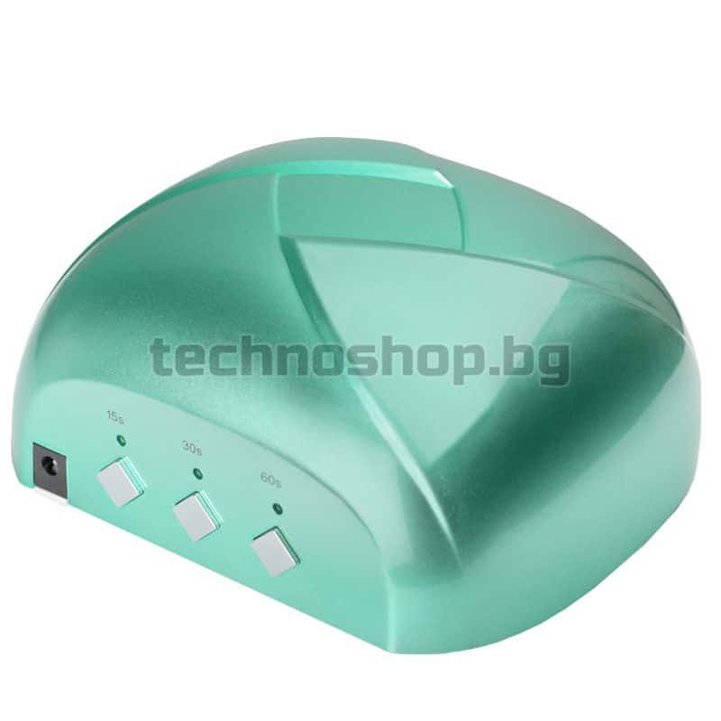 Козметична лампа за изсушаване на лак с таймер и сензор - зелена UV Dual LED 36W – снимка 2