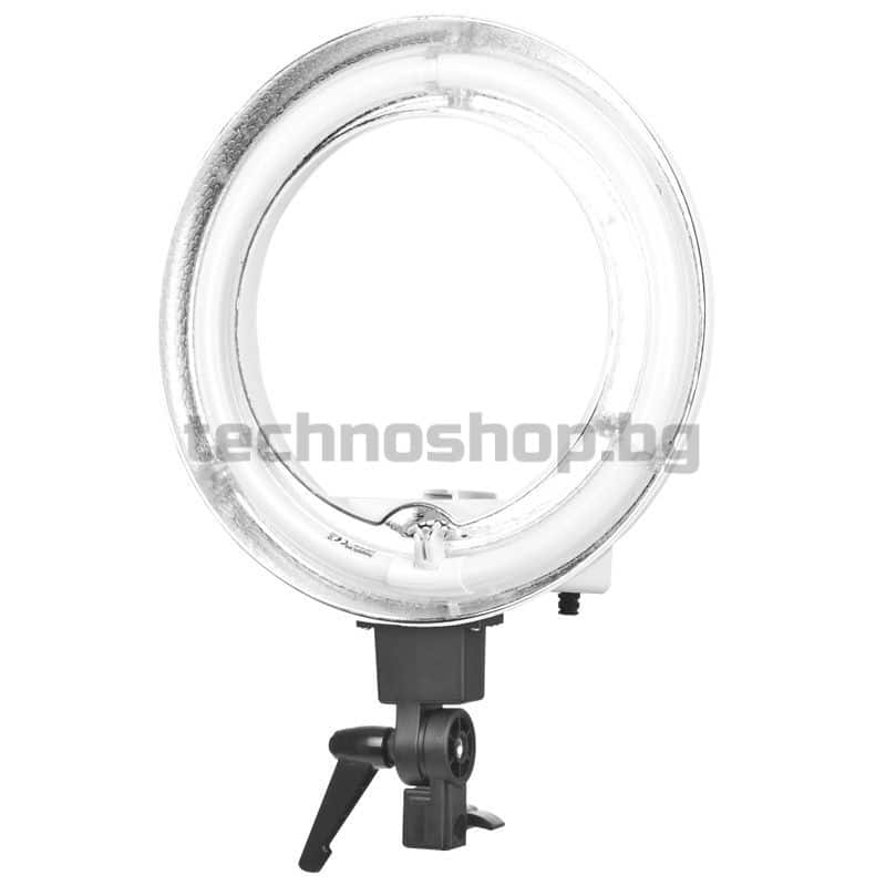 Лампа с форма на пръстен на поставка - бяла 12" 35W – снимка 2