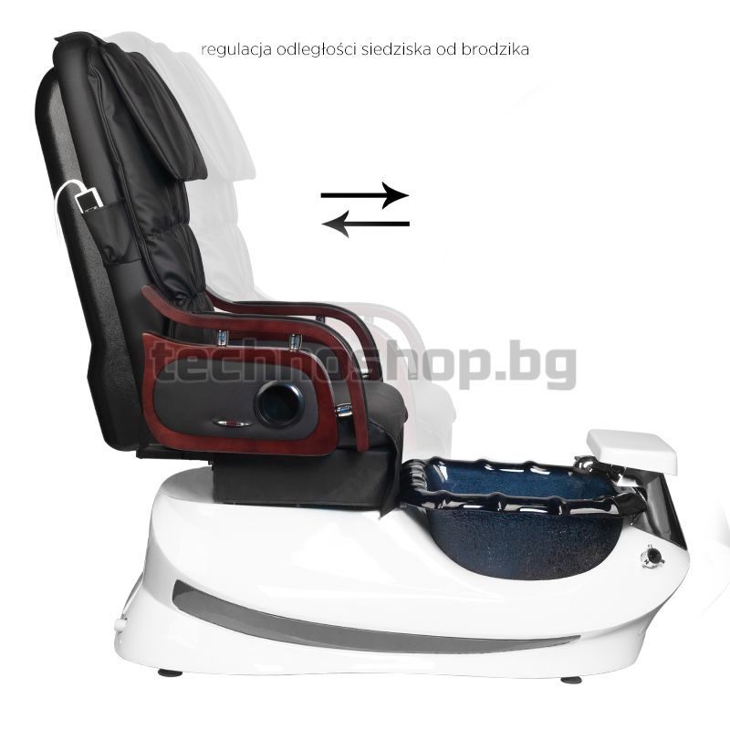FOTEL PEDICURE SPA AS-261 CZARNO-BIAŁY Z FUNKCJĄ MASAŻU – снимка 3