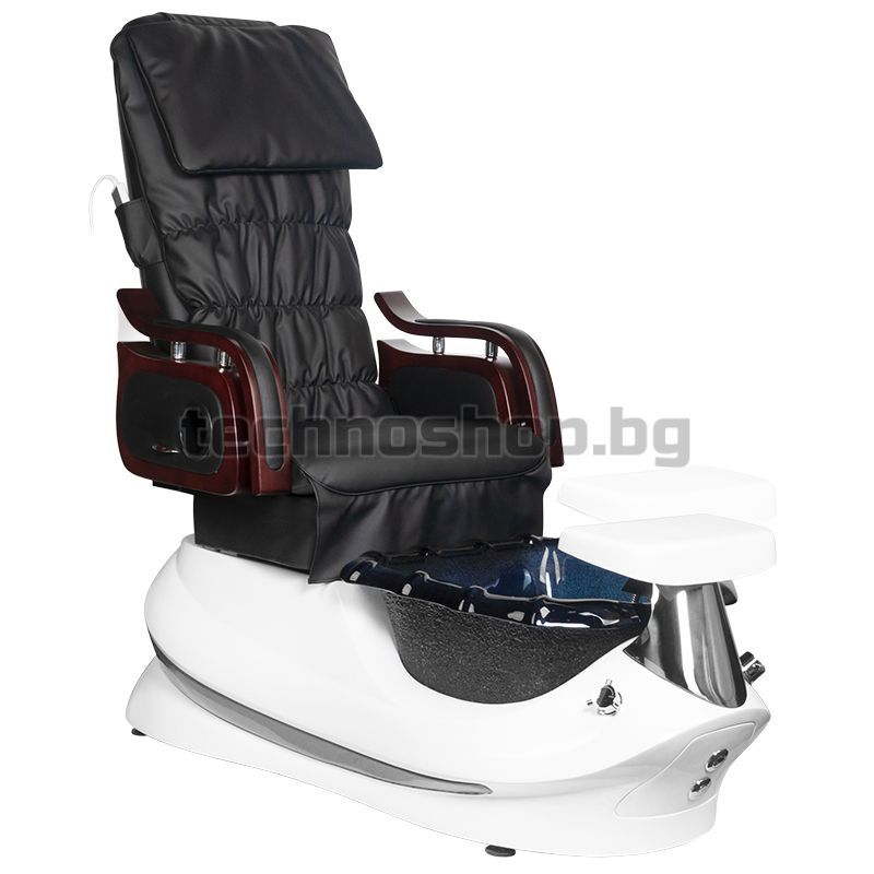 FOTEL PEDICURE SPA AS-261 CZARNO-BIAŁY Z FUNKCJĄ MASAŻU – снимка 4