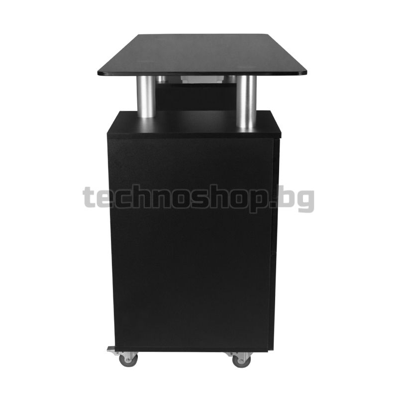 Козметично бюро със стъклен плот - черно 317 – снимка 3