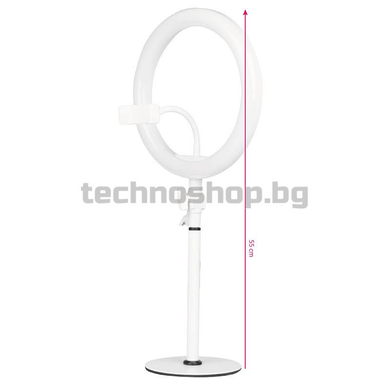 Кръгла LED лампа - бяла 10" 8W – снимка 2
