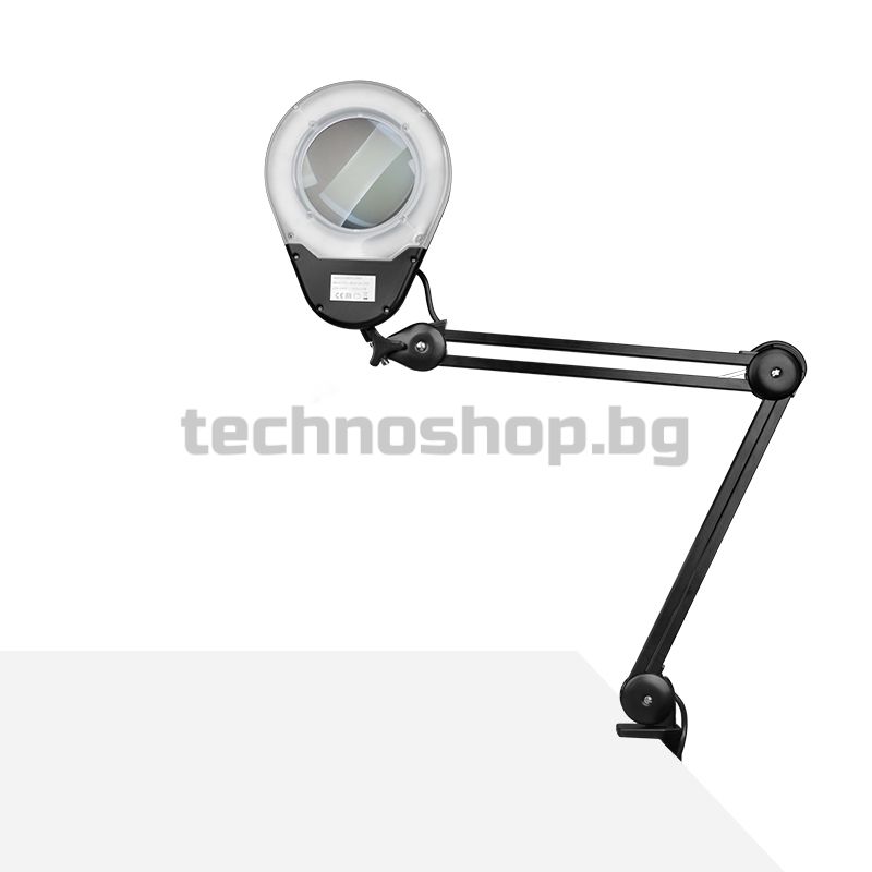 Лампа лупа - черна с държач на винт LED Eco – снимка 2