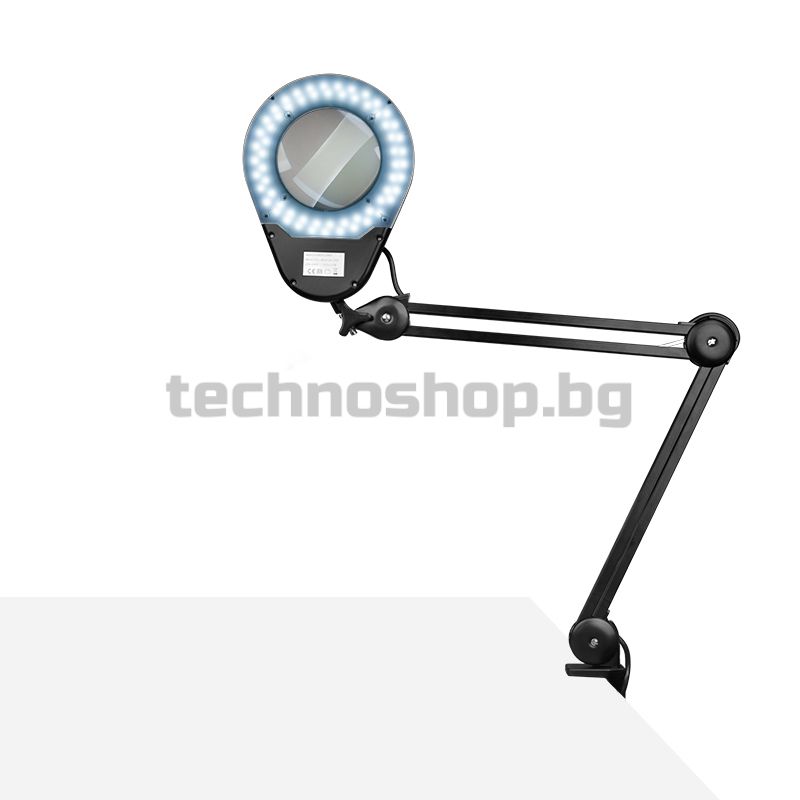 Лампа лупа - черна с държач на винт LED Eco – снимка 4