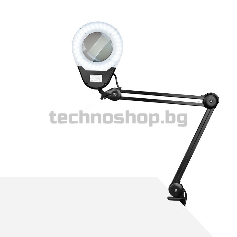 Лампа лупа - черна с държач на винт LED Eco – снимка 5