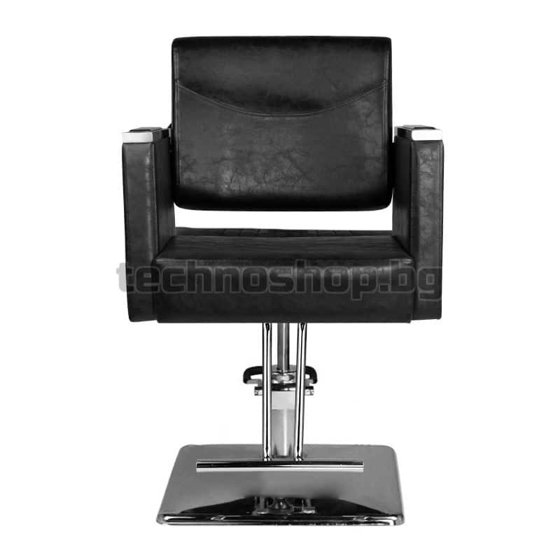 Фризьорски стол - черен Hair System SM363 – снимка 2