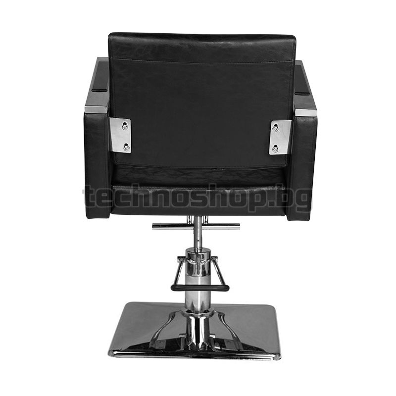 Фризьорски стол - черен Hair System SM363 – снимка 4