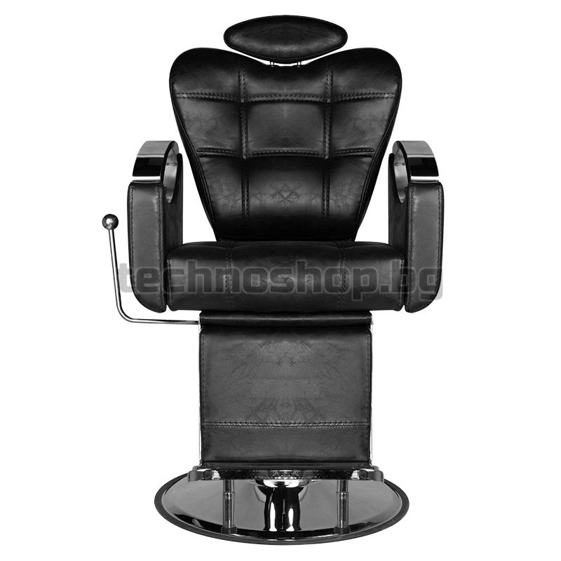 Бръснарски стол - черен Hair System SM107 – снимка 2