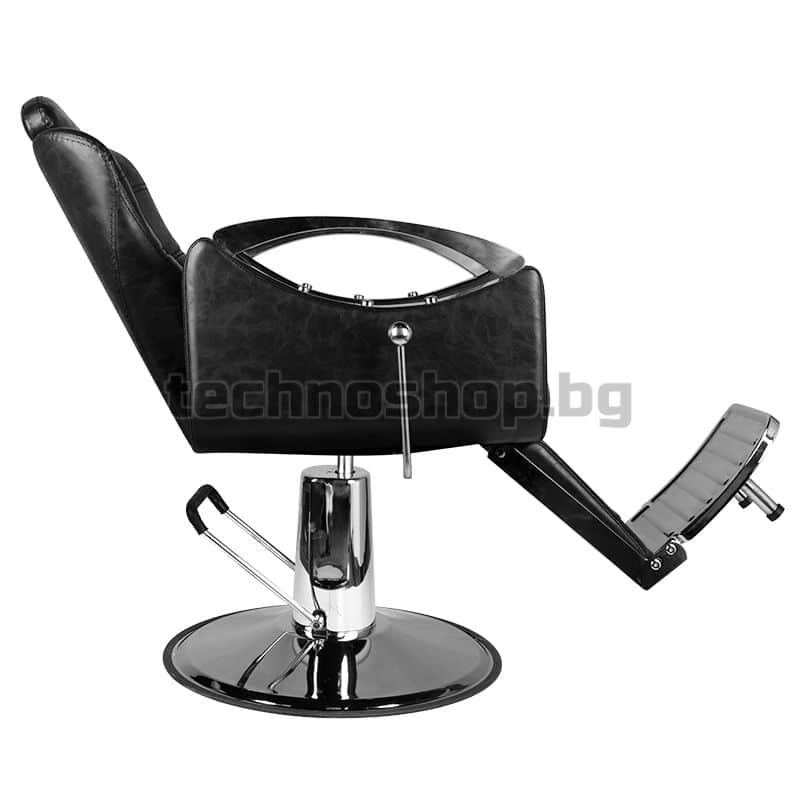 Бръснарски стол - черен Hair System SM107 – снимка 3