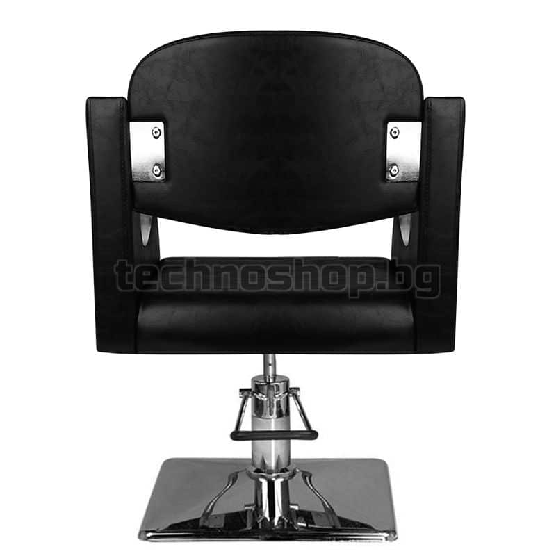 Фризьорски стол - черен Hair System SM310 – снимка 2
