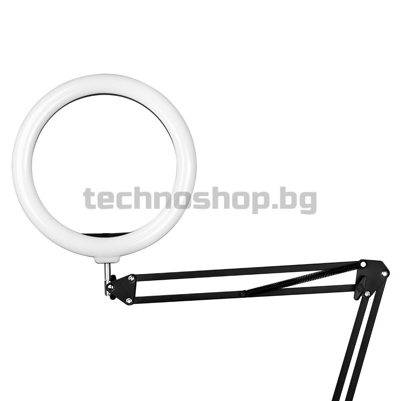 Кръгла LED лампа с държач - черна 10" 8W – снимка 4