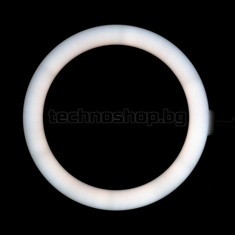 Кръгла LED лампа с държач - черна 10" 8W – снимка 6