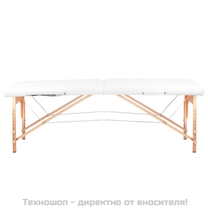 Бюджетна сгъваема масажна кушетка с аксесоари EGO 2, бял цвят – снимка 5