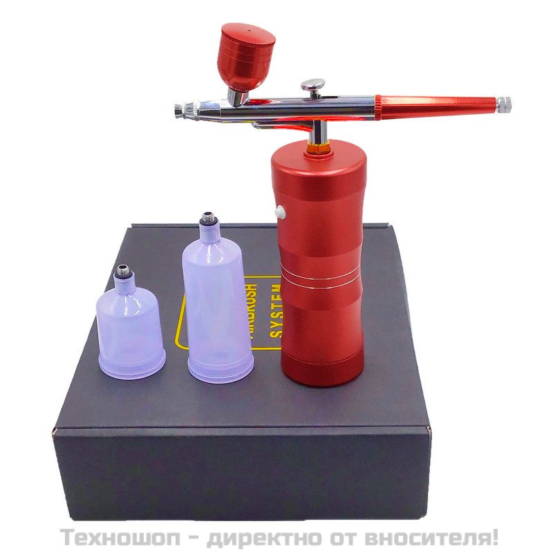 Мини кислороден спрей за кислородна мезотерапия Airbrush Red – снимка 2