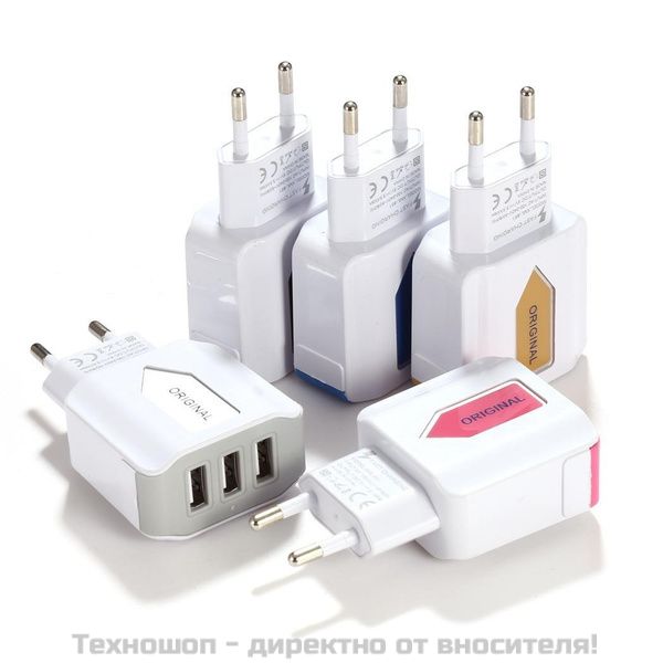 USB преходник с 3 извода директно към 220V – снимка 2